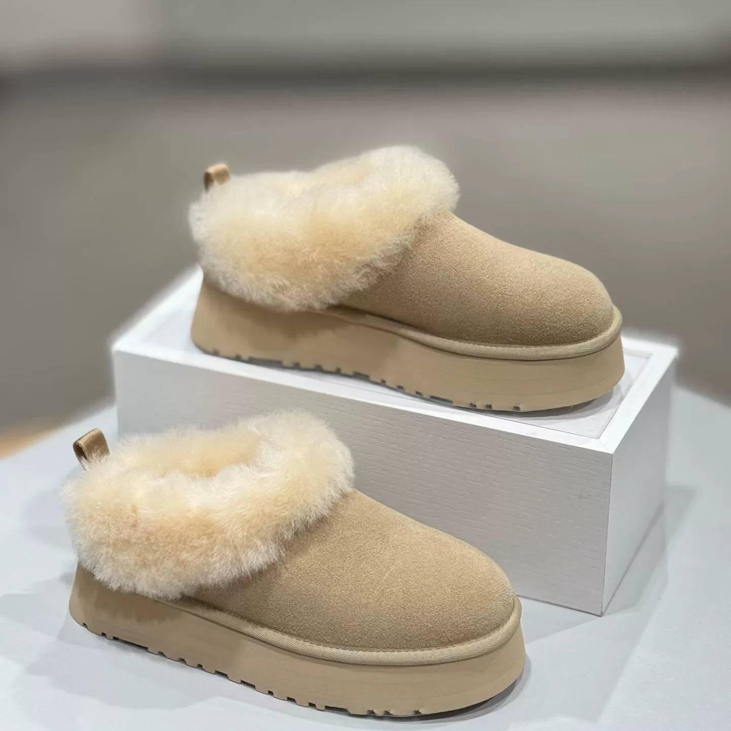 Women's Snow Boots, Casual Slip-On Thick-Sole Winter Bread Shoes, Cotton-Lined, Sizes 35–40