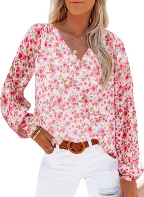 (Cross-border trading), spring shiffon flashlight, city style, Amazon, V-neckline