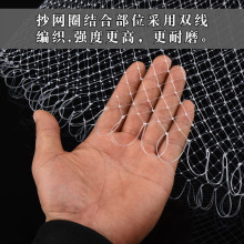 钓鱼编织兜抄线手工鱼单网防挂尼龙鱼抄网网小眼兜大物抄网头渔具