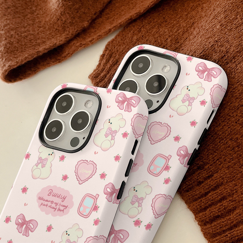 35g Weight iPhone Applicable Brands Phone Cases Classification Feilin Material Heart Shape, Bow Knot Pattern Cute, Sweet Style Feilin Heart Shape Bow Knot Cute Sweet Phone Cases Phone Accessories 6