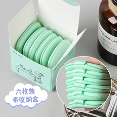 廠家 6個小黃油餅乾氣墊粉撲雙面乾濕兩用粉餅海綿粉底撲生產批發