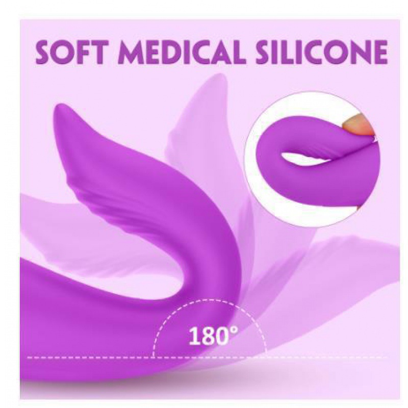 Dildo indossabile per donna in silicone colore rosso rosa_voghion.com