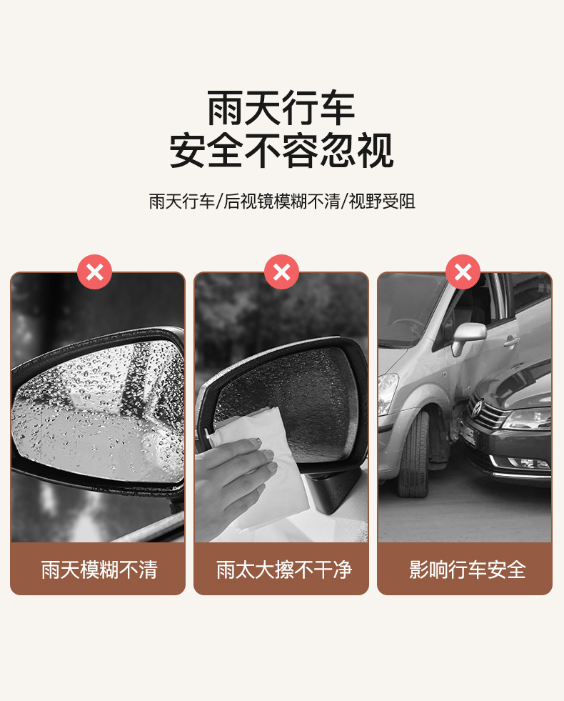 Cartoon Car Rearview Mirror Rain Shield, Car Window Rain Guard, Rainproof Interior Mirror, Reversing Mirror, Car Window Rain and Sun Shield