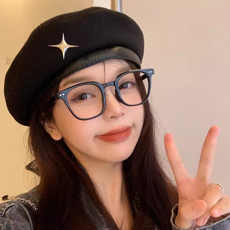 韩版贝雷帽秋冬季小香风休闲帽子百搭甜美显脸小网红复古画家帽女|undefined