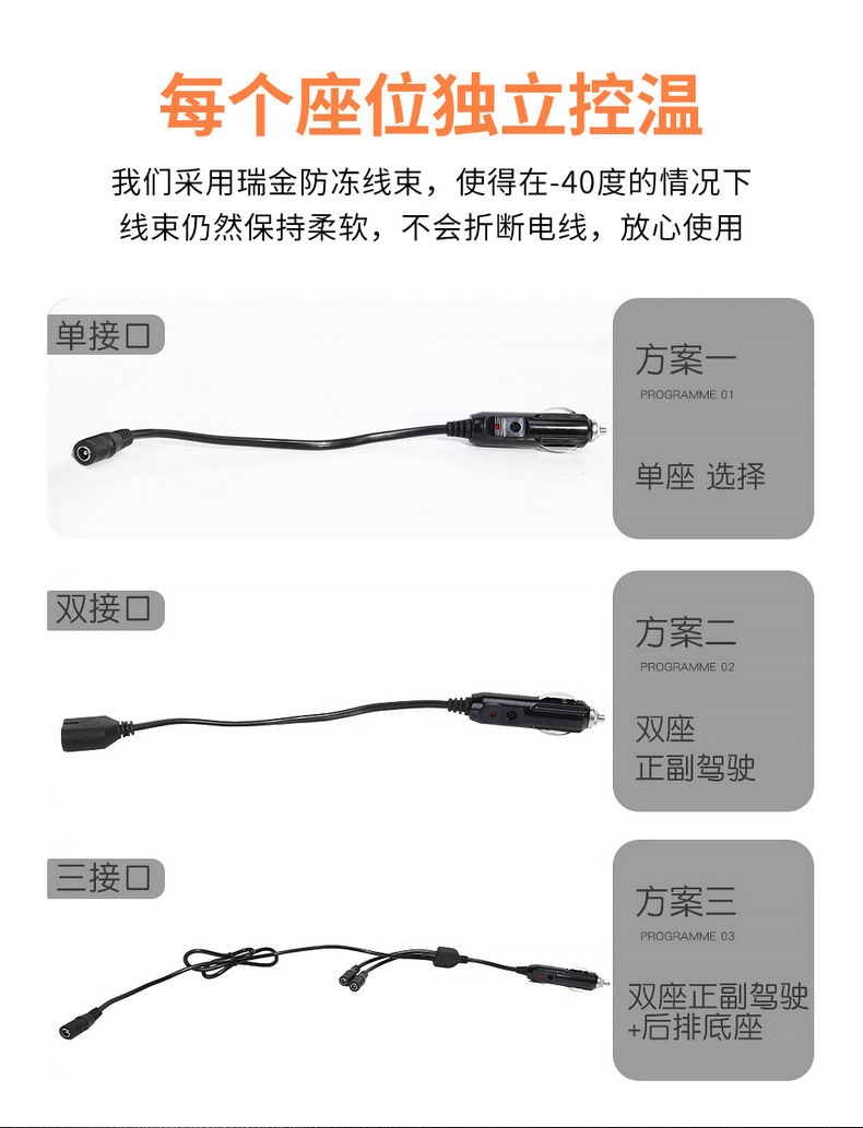 Heating pad car seat electric heating cushion winter car seat cushion alloy wire three-piece cross-border generation