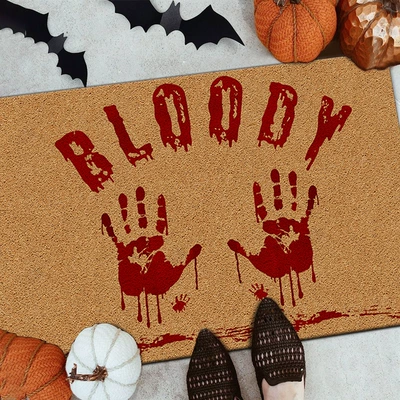 Avtomobil döşəmə paspasları – Pumpkin Head Mat Carpet - rz-bloody-4-40-60cm-skin-friendly-suede