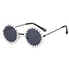 Retro glasses from pearl, children's fashionable sunglasses, wholesale