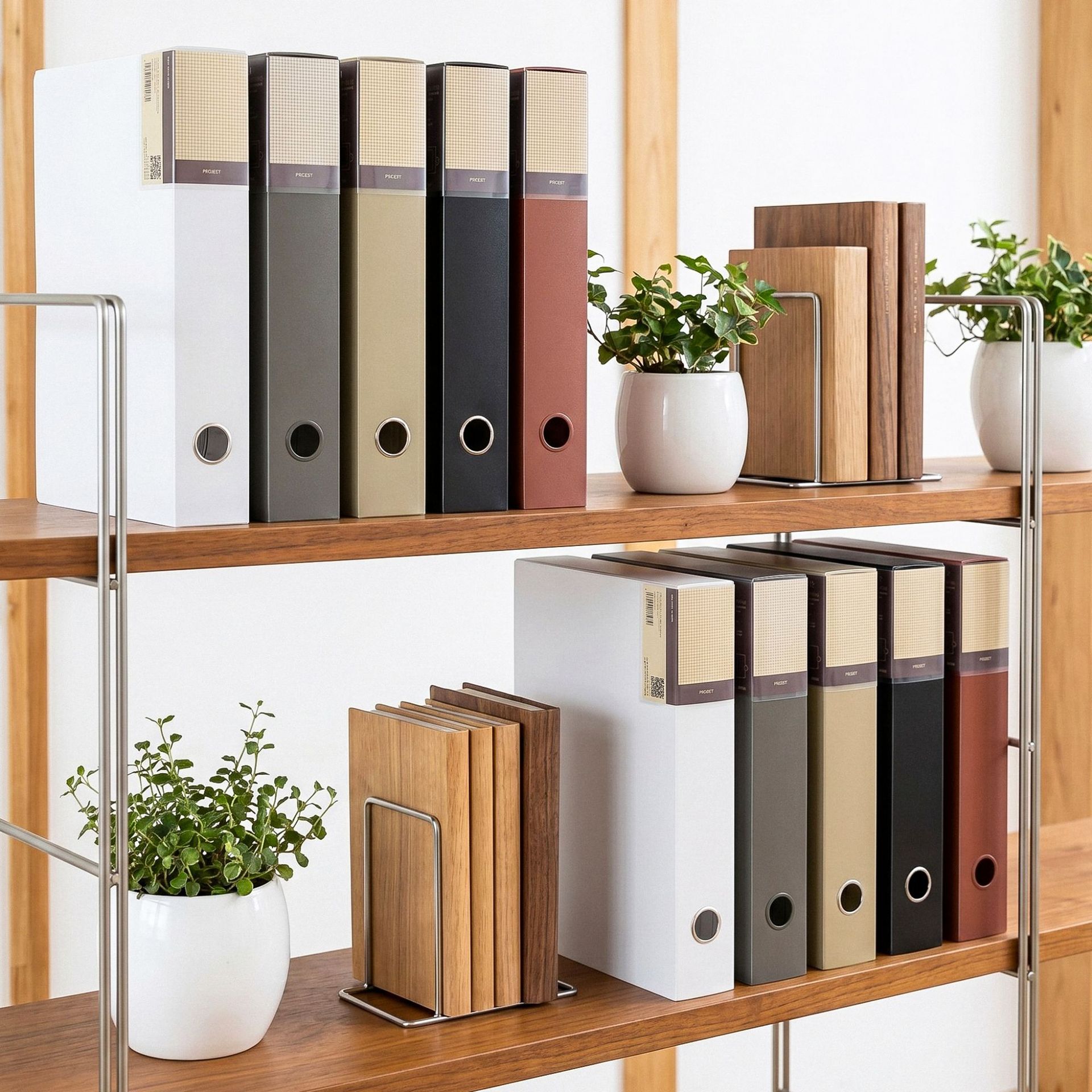 Light Luxury Hand-Held File Box, Thickened A4 Office Large-Capacity Document Box, Desktop Client Data Storage and Organization Box