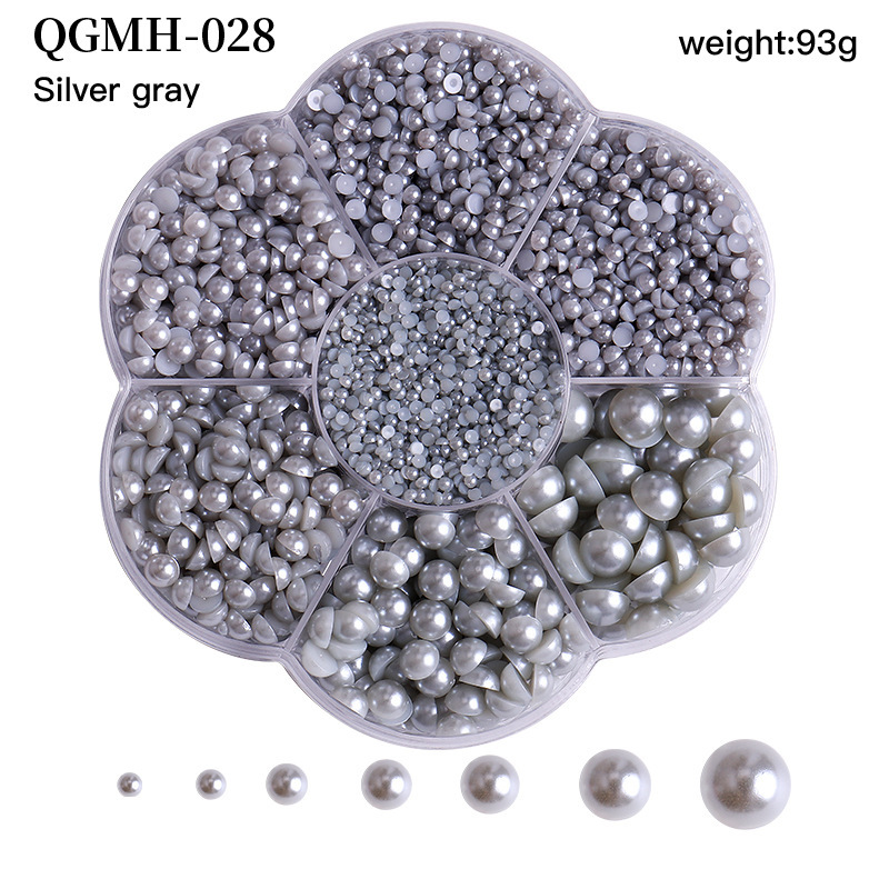 20色パールネイルアクセサリー7格梅の花ボックスカラー半円真珠アクセサリー2/3/4/5/6/8/10mm|undefined