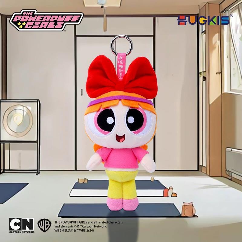 本物のパワーパフガールズぬいぐるみペンダントかわいい人形キーホルダー漫画バブル人形誕生日ギフト|undefined