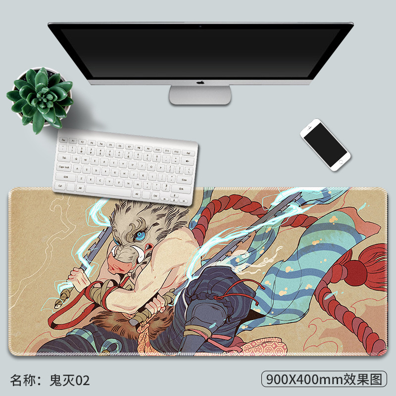 鬼滅の刃マウスパッド超大型アニメ黒死牟恋柱ゲーム電競キーボードパッド工場卸売テーブルパッド|undefined