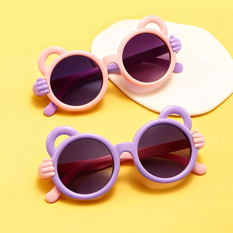 Gafas de Sol Infantiles de Oso de PC y AC con Protección UV400 para Protección Solar y Viajes