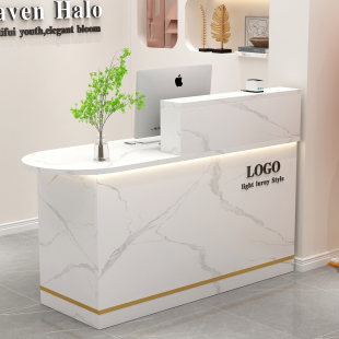 Cashier Counter Light Luxury High-End Small Internet-Famous Shop Bar Table Clothing Store Beauty Salon Front Desk Reception Counter