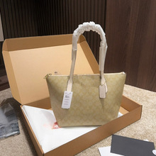 2024新款休闲zip拉链托特包拉链tote经典老花购物袋腋下手提女包