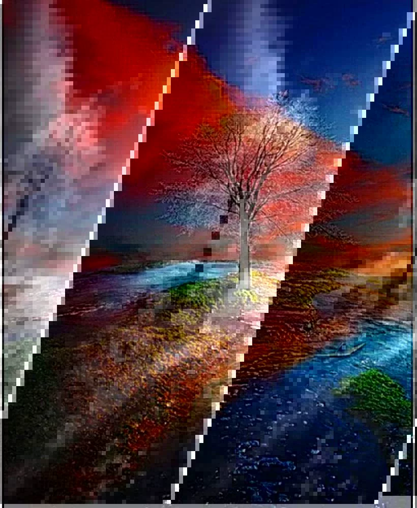 Кристальная живопись (Yiwu) 5D полный набор страз Moon & Landscape DIY, 30×40 см, струйные кристаллы