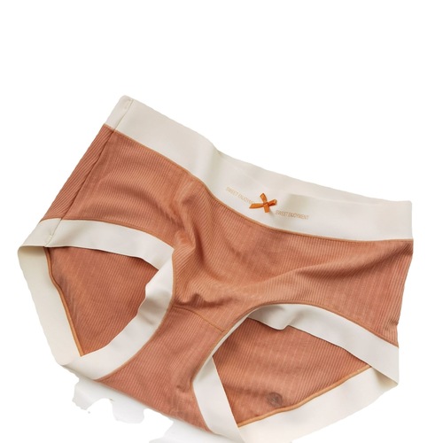 N775 autumn new product soft girl nude-feeling threaded cotton women's underwear mid-waist briefs non-sense mugwort antibacterial and traceless