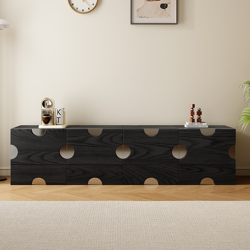 Armario de TV de madera maciza de lujo ligero, apartamento pequeño, armario de almacenamiento minimalista moderno, sala de estar medieval, armario de Carmen, armario combinado, piso