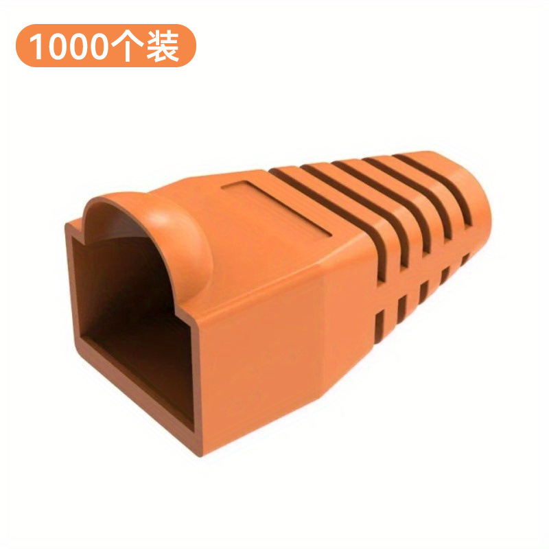 RJ45 cubierta protectora Red de cristal funda de color ultra-cinco 8P8C cristal manga de goma red al por mayor de cristal cabeza