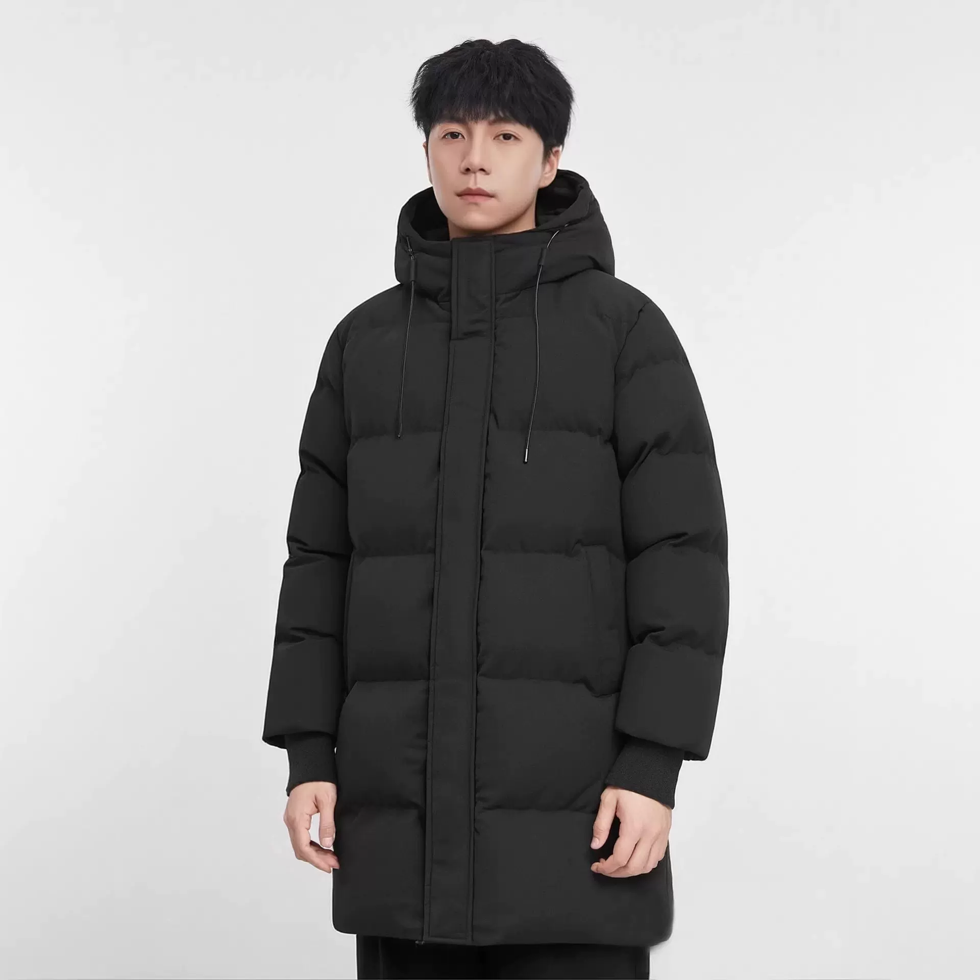 简恒新款加厚男士棉服中长款棉衣宽松冬季保暖女跨境长袖开衫外套