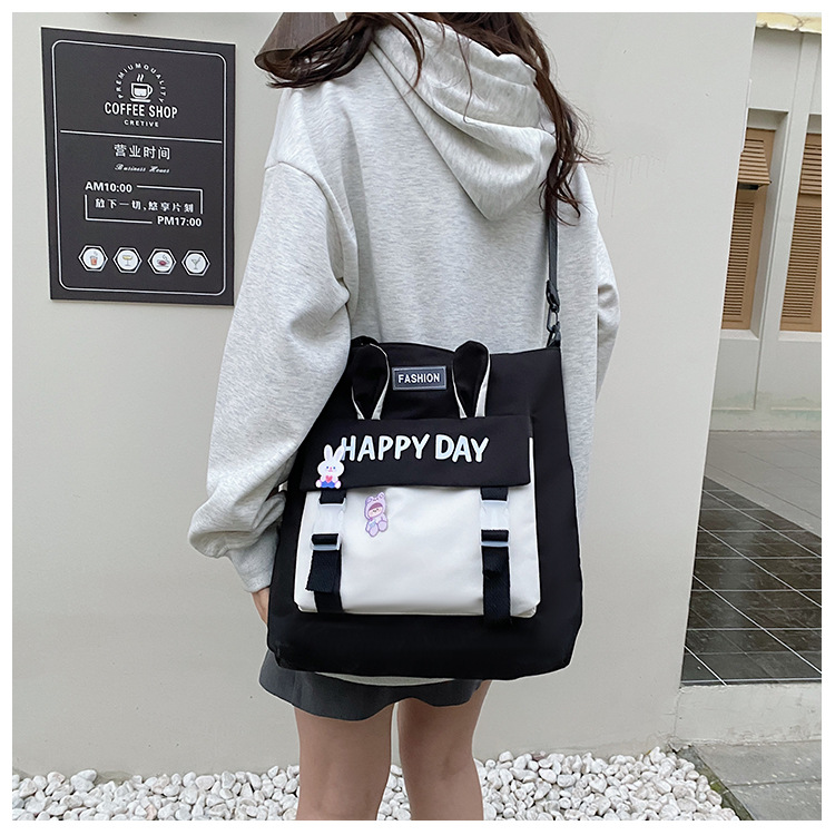 Large-capacity file bag, primary school student handbag that can be carried on one shoulder, book bag for girls with high appearance standards, homework books and test papers bag undefined
