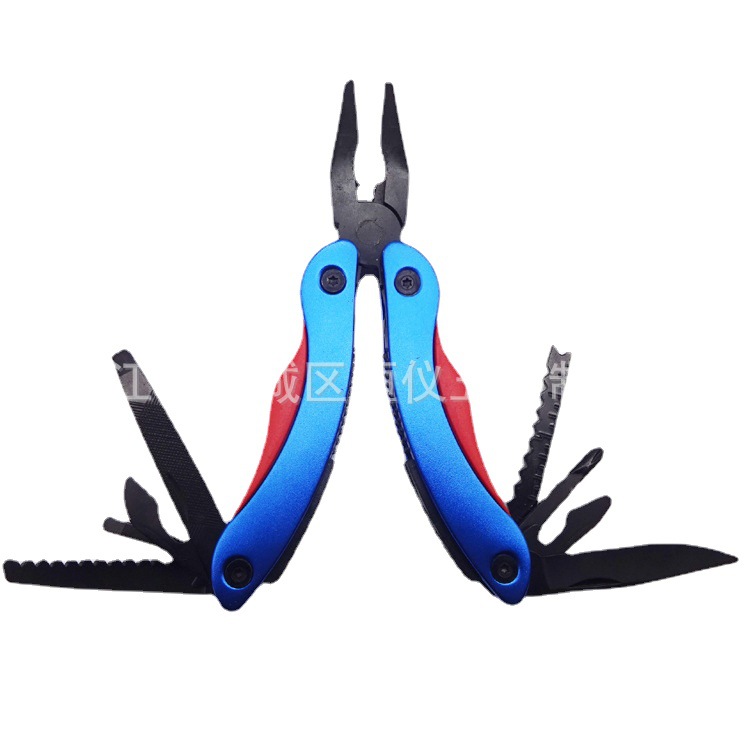 钳子批发 双色多功能钳 不锈钢折叠钳 便携汽车工具钳户外野营