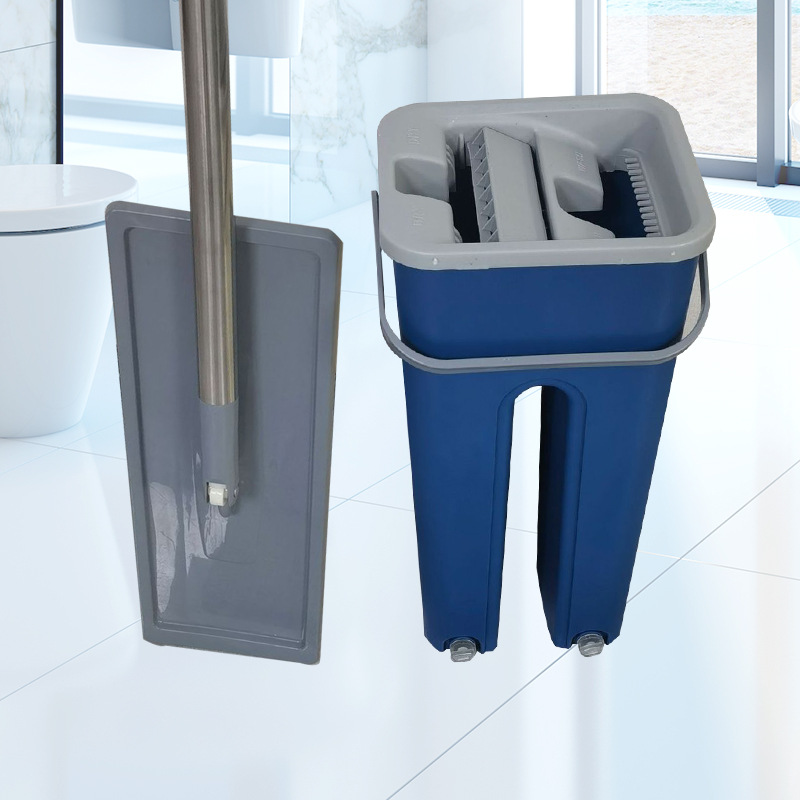 Fregona plana perezosa de moda, uso en seco y húmedo, cubo escurridor, limpieza fácil sin rayar