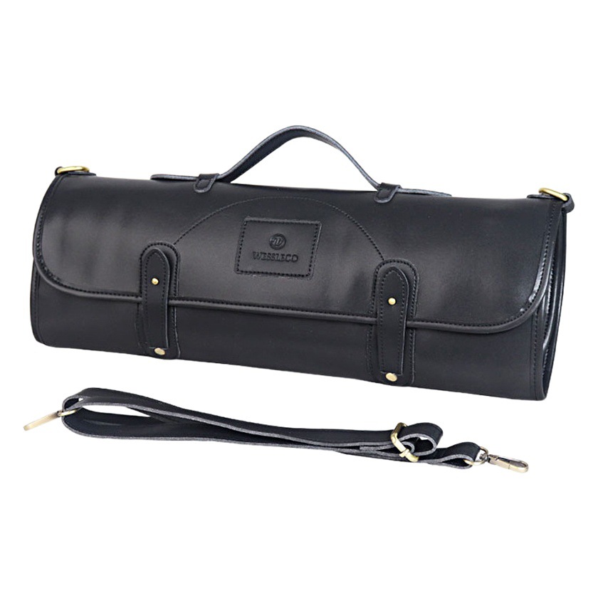Bolsa de almacenamiento para cuchillos de chef, bolsa de herramientas portátil, bolsa enrollable para cuchillos de chef occidental, bolsa de almacenamiento para cuchillos de cocina de cuero genuino