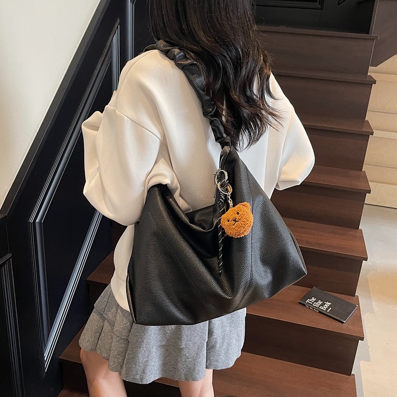 高级感复古软皮包包女2025新款潮时尚百搭单肩腋下包慵懒托特大包|undefined