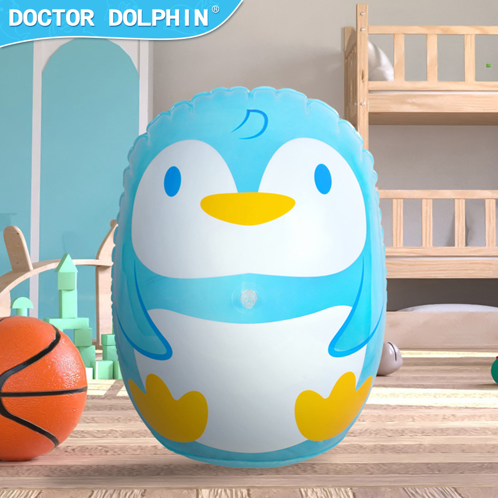 Doctor Dolphin | Vaso inflable para niños pequeño vaso juguete educativo inflable saco de arena Tumbler