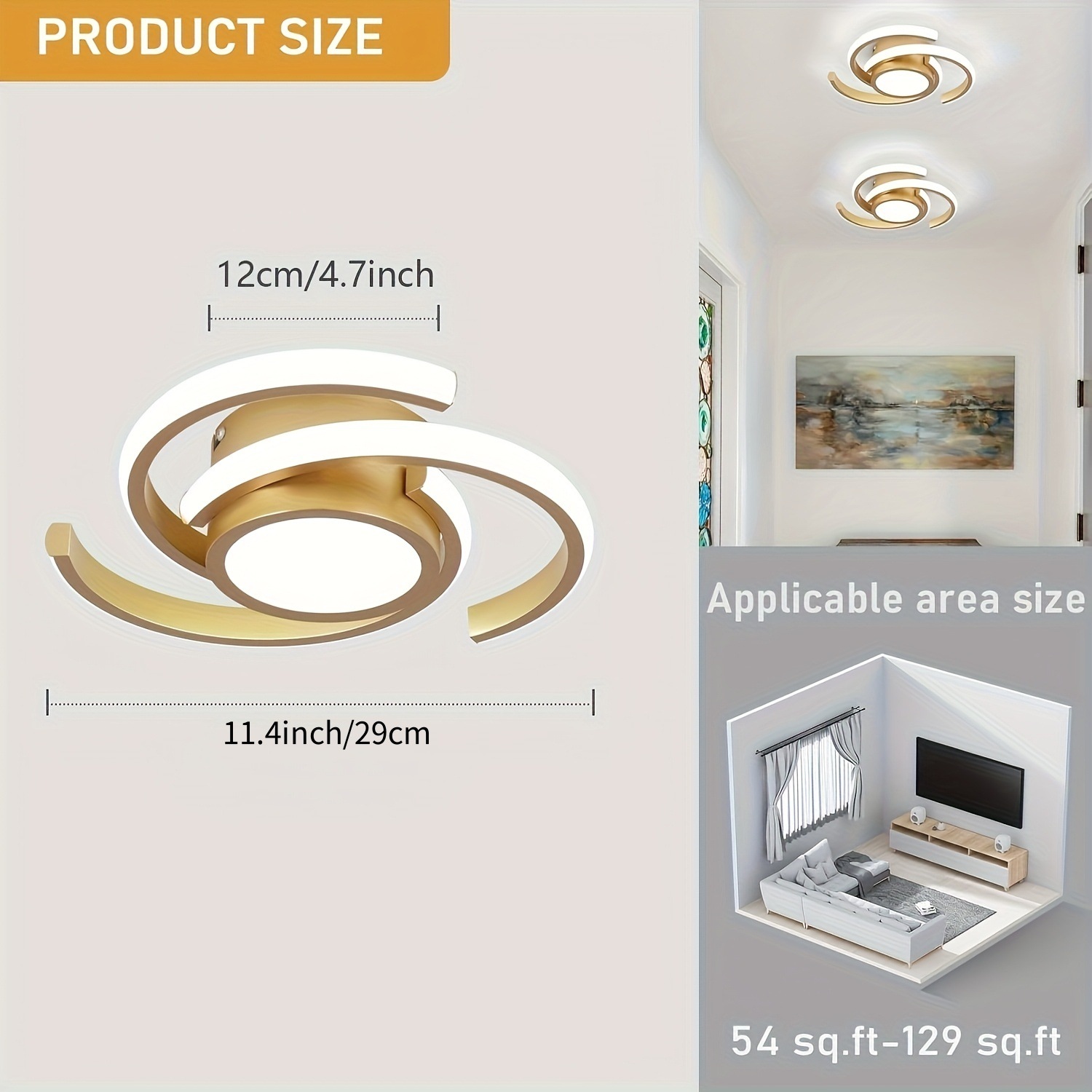 Transfronterizo Amazonas sala de estar lámpara de techo dormitorio lámpara de pasillo LED luz de atmósfera moderna simple lámpara Zhongshan al por mayor image 21