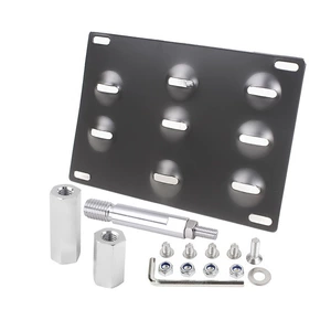 Cross-Border American-Style Car Modification Trailer Hook License Plate Frame, Personalized Eight-Hole License Plate Holder, Screw-On License Plate Frame