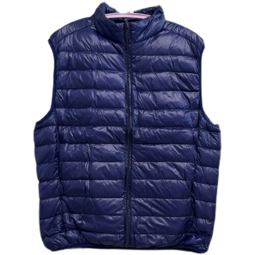 Seasonal clearance ultra-lightweight unisex turtleneck down cotton vest jacket open-front padded jacket loose large size cotton coat trendy