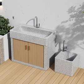 户外花岗岩洗手池庭院花园露台别墅大理石洗衣池盆石头洗手台水池