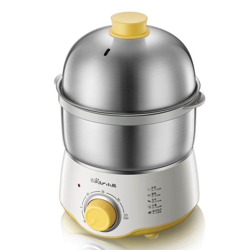 熊の卵煮器ZDQ-A07U1二層ミニタイミングステンレス製の卵煮器の卵蒸し機の朝食|undefined