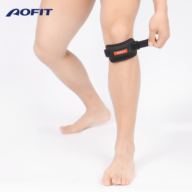 厂家批发EVA软垫髌骨带登山攀岩护膝盖护腿加压减震跑步护膝护具