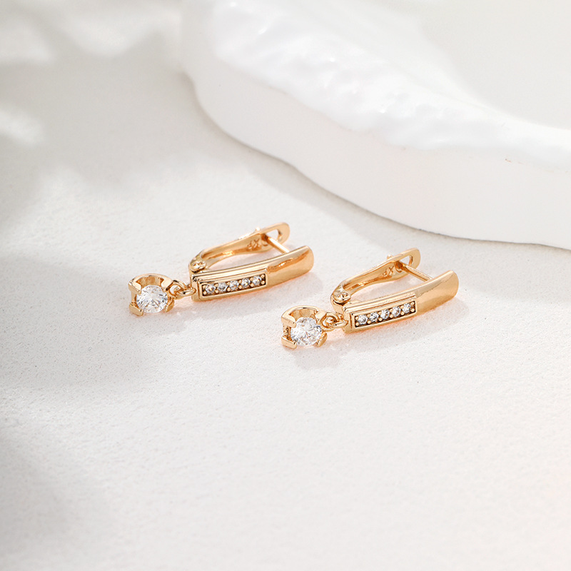 Aretes de Hebilla D con Borlas de Aleación Geométricos