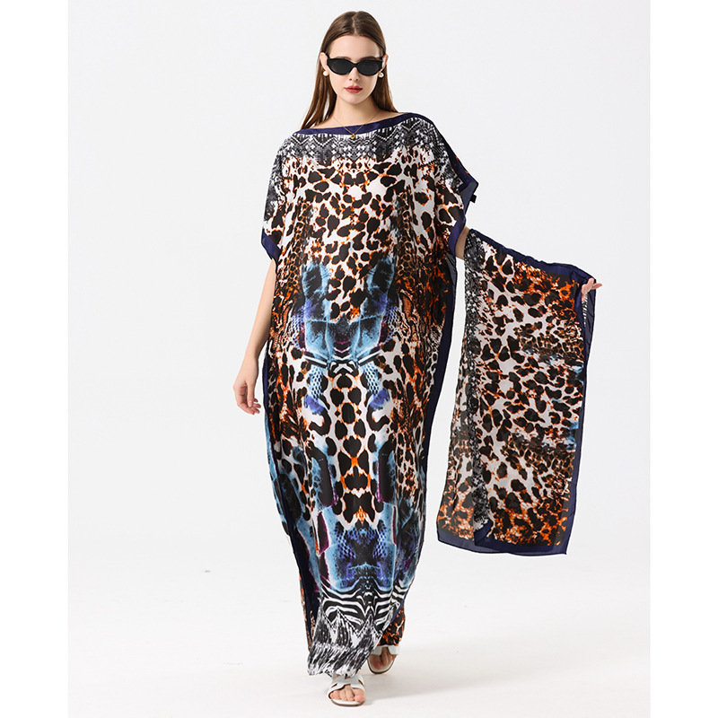 2025 primavera y verano nuevo Amazon venta rápida ropa malaya camisa de arena imitación seda brocado ropa de protección solar de vacaciones de playa