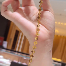 金色超闪碎冰冰爱心手链女2025新款高级感复古气质手串手饰品批发