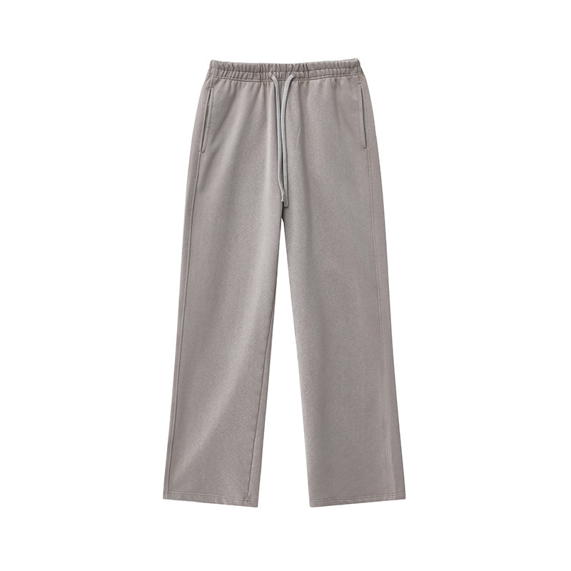 400g distressed brushed sweatpants smoke gray