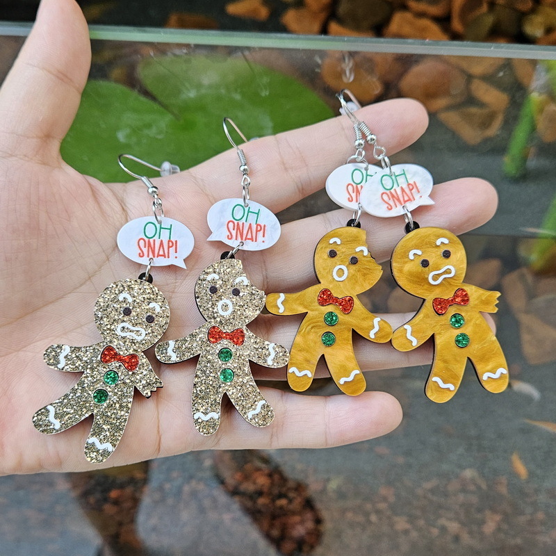 1 Pair Christmas Cute Funny Cartoon Character Arylic Ear Hook display picture 3