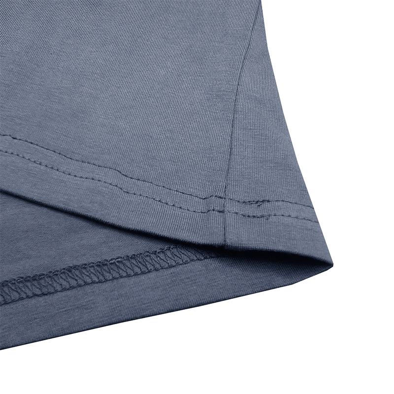 Men's Solid Colour Round Neck Short Sleeve T-shirt Summer Top_voghion.com