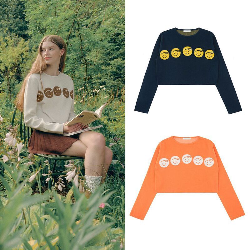 Trendy Slim-Fit Women's Knit Sweater New Clean Comfortable Lazy Sweater Korean Golf Clothing Classic Versatile