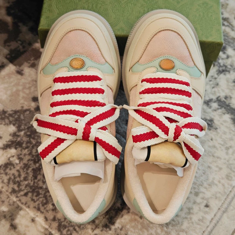 Бренд G 2023 новые женские потертые мокасины на толстой подошве модные повседневные универсальные трендовые кроссовки