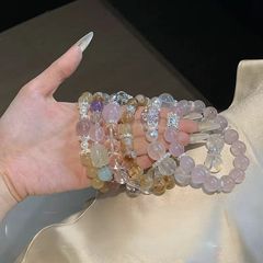 オールマジックオープンユン〜女性向けの高エネルギー天然クリスタルブレスレットアクセサリー、桃と富のビーズブレスレット、親友へのギフト