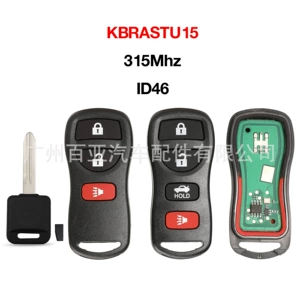 Nissan 3/4 düyməli 315 tezlikli ID46 çip KBRASTU15 avtomobil açarı