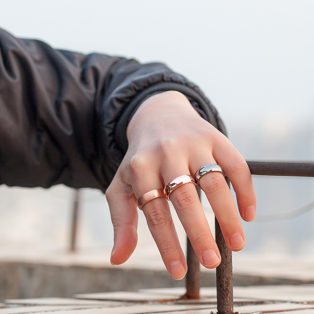 Simple Style Geometric Solid Color Copper Plating Unisex Open Rings display picture 5