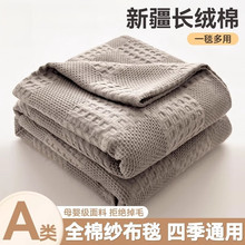 纯棉毛巾被夏季薄款办公室午睡毯子全棉纱布夏凉被盖毯空调毛毯