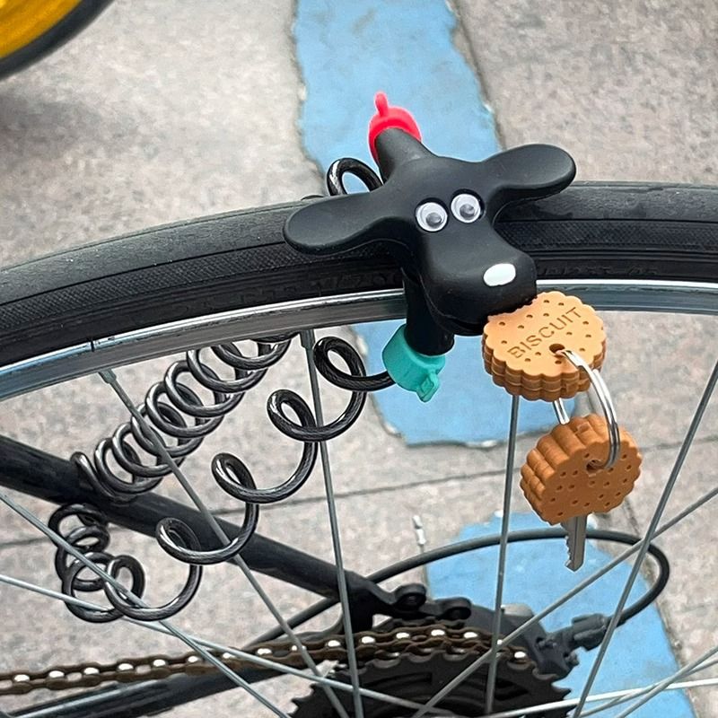Creative puppy bicycle helmet lock cabinet lock safety lock safety lock cartoon children's car lock