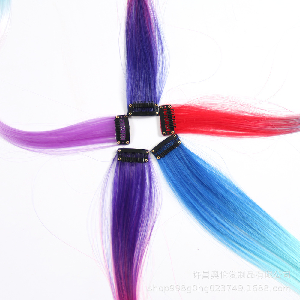 Perucas de color teñido bicolor tricolor orejas teñido una pieza de teñido extensión de cabello fábrica de pelucas en stock al por mayor