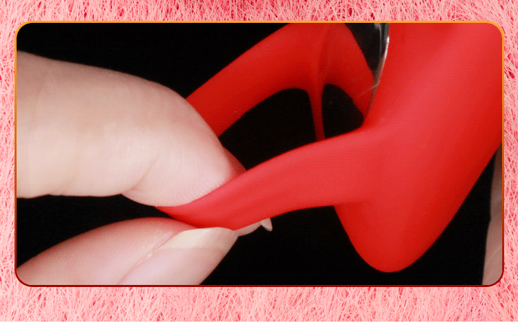 Rose Vibrating Finger Sleeve, Silicone G-Spot and Prostate Stimulation, Red Wearable Egg — detail image 15